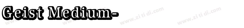 Geist Medium字体转换